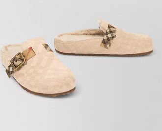 Burberry suede shearling mules