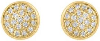 Effy Diamond Pav&eacute; Button Stud Earrings in Silver/18K Gold/Diamond at Nordstrom Rack