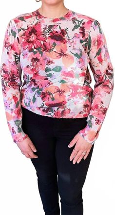 Skies Are Blue Clothing Cassandra Sweater In Floral