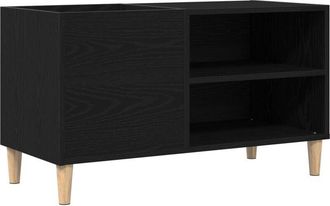 vidaXL Record Cabinet Black oak 84.5 x 38 x 48 cm Engineered wood vidaXL