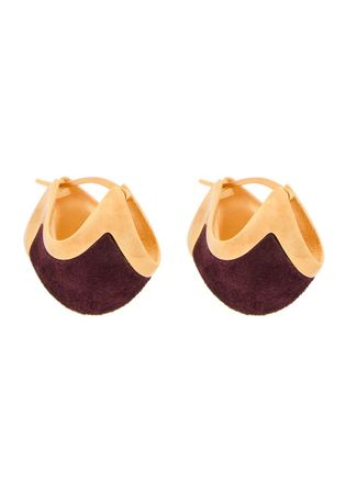 Khaite Lotus Small Earrings - Burgundy - One Size