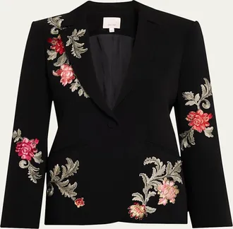 Cinq &agrave; Sept Karlie Rococo Embroidered Blazer