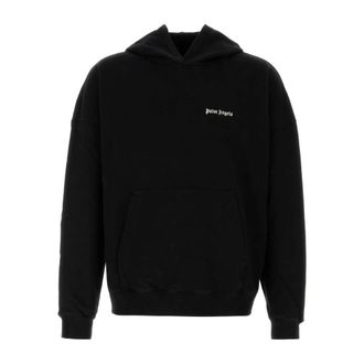 Palm Angels Hoodies & sweatvesten, Heren, Zwart, M, Katoen, Oversized Zwart Katoenen Sweatshirt