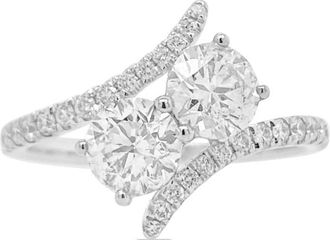 HYT Jewelry platinum white diamond ring - women - Platinum/White Diamond - 6 1/4 - Silver