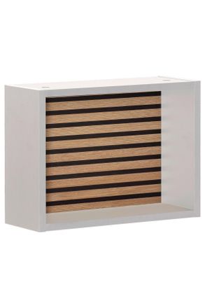 MID.YOU Mid.you Regal, Wei&szlig;, Eichefarben, Holzwerkstoff, 40.2x30.2x15.7 cm, Beim&ouml;bel erh&auml;ltlich, h&auml;ngend, in verschiedenen Holzdekoren erh&auml;ltlich, Wohnzimmer,