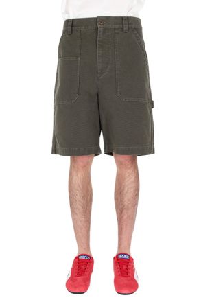 Isabel Marant Akyle Workwear Cotton Canvas Shorts
