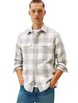 Tommy Hilfiger overshirt Tommy Hilfiger grijs geruit Plus Size