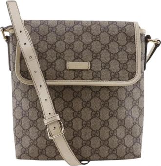 Gucci Pre-owned GG Supreme Canvas Schoudertas - Heren - Vintage Schoudertas - Bruin - ONE Size - Vintage