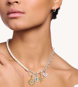 Thomas Sabo Ciondolo con palma placcato in oro giallo 18K e argento sterling 925