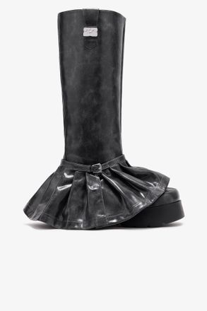 Ganni Ebony Kat High Boots in Dark Grey