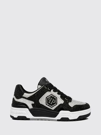Philipp Plein Predator V2 Leather Trainers with Crystals and Hexagon Logo