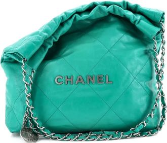 Chanel 22 Chain Quilted Calfskin Small hobo bag - Verde