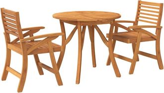 vidaXL Juego De Comedor De Jard&iacute;n 3 Piezas Madera Maciza De Acacia Vidaxl