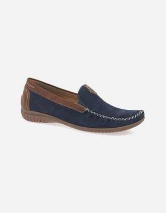 Gabor Womens California Sporty Womens Moccasins - Navy - Size: 7.5