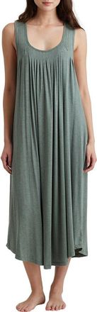 Papinelle Sleepwear Kate Pleated Stretch Modal Nightgown in Deep Moss at Nordstrom, Size X-Small