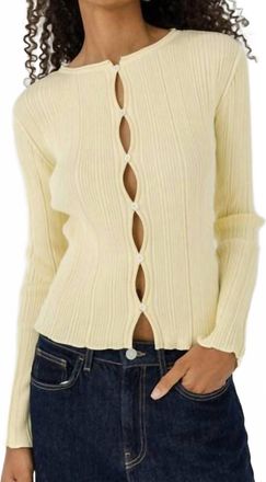 The Knotty Ones Tyla Knit Cardigan In Butter