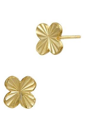 Savvy Cie Jewels Textured Petite Stud Earrings in Yellow at Nordstrom Rack
