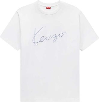 Kenzo Kenzo Signature geborduurd katoenen T-shirt