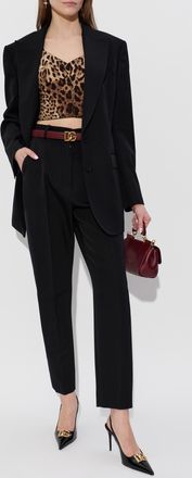 Dolce & Gabbana Wool Blazer With Single Vent, Womens, Black