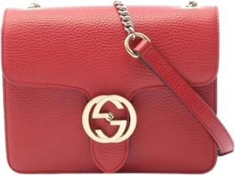 Gucci Pre-owned Mini Bags, female, Red, Size: ONE SIZE Pre-owned Leather Mini Bag