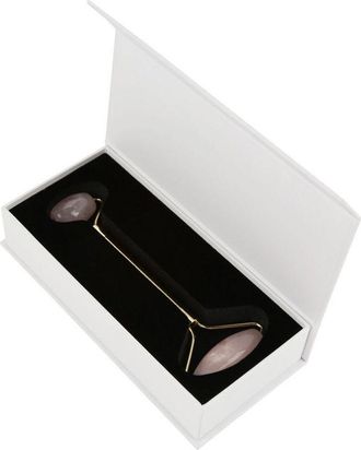 OEM Rodillo De Masaje Facial Reductor De Doble Extremo En Cuarzo Rosa Y Jade Natural