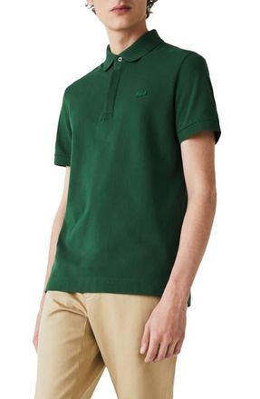 Lacoste Paris Regular Fit Stretch Polo in 132 Green at Nordstrom, Size 4