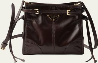 Prada Bonnie Belted Leather Crossbody Bag