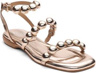 Ash Regy Pompom Sandal in Mekong Gold at Nordstrom, Size 10Us