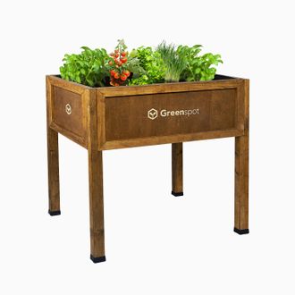 OEM Jardinera Elevada Para Balc&oacute;n, Terraza Y Jard&iacute;n 80x45x80cm - Herbario De Madera Con Patas - Jardinera Con Patas Para Flores, Hierbas, Verduras - Jardi