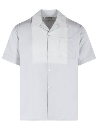 Maison Margiela Cotton Shirt With Grey Bowling Collar