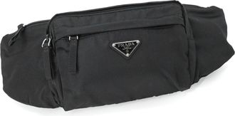 Prada Black Nylon Fanny Pack Sling Bag (Pre-Owned)