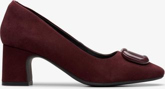 Clarks Fernie Trim Merlot Suede Schoenen