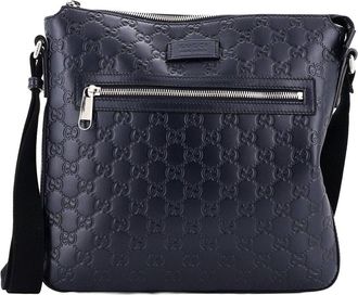 Gucci Zip Messenger Bag Guccissima Leather Medium (Authentic Pre-Loved)