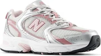 New Balance Gender Inclusive 530 Sneaker in Silver Metallic/rosewood at Nordstrom, Size 10.5
