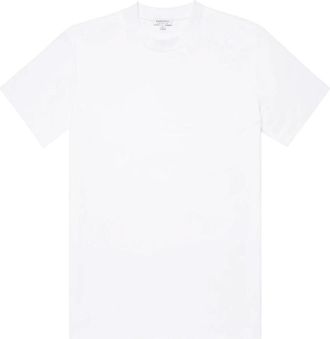 Sunspel Heavy Weight Supima Cotton T-Shirt - Heren - T-shirts - Wit - XS - Katoen - Tops