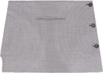 Courrèges oblique houndstooth mini skirt - Black