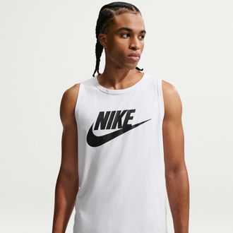 Nike Mens Nike Sportswear Tank Top in White | AR4991-101