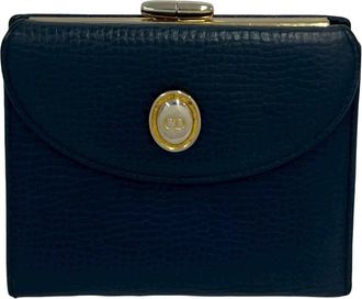 Dior Navy Leather Wallet (Bi-Fold) (Pre-Owned)