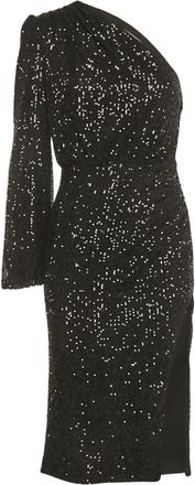 Fame & Partners Abito midi asimmetrico - Nero