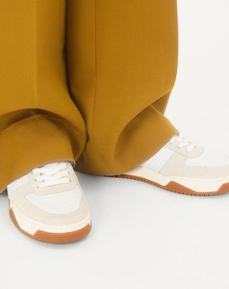 Valentino Garavani Sneaker Sparry In Crosta E Nappa Uomo BIANCO 39.5