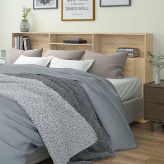 vidaXL Mueble Cabecero Color Roble Sonoma 220x19x103,5 Cm Vidaxl