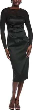 Aidan Mattox Solid Mid Dress