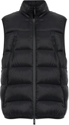 Moncler Reticone Down Vest - Heren - Bodywarmers - Zwart - XL - Leer - Jassen
