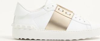 Valentino Garavani Sneaker Open Con Banda Metallizzata Donna BIANCO/PLATINO 34.5