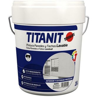 Titan pintura plastica mate it 15 l blanco - 29190015/5806112