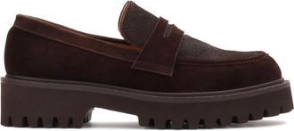 Kazar Suede Instappers - Dames - Loafers - Bruin - 40 EU - Leer - Schoenen