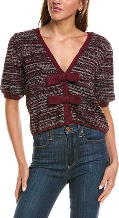 525 america Marled Bow Front Cardigan