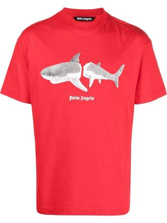 Palm Angels T-shirt met print - Rood