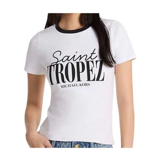 Michael Kors Dames, Tops, Wit, Maat: M Katoen