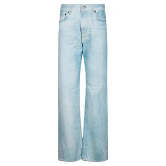 Haikure Jeans Korea Dritto Effetto Lavato - Dames - Flared Jeans - Blauw - W24 - Jeans